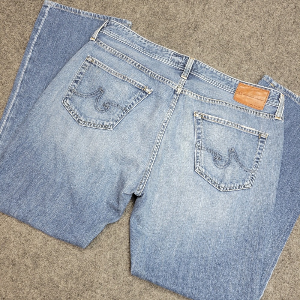 AG Adriano Goldschmied Light Blue Straight Jeans